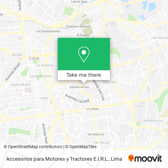 Mapa de Accesorios para Motores y Tractores E.I.R.L.