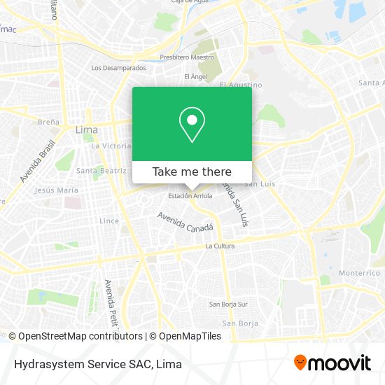 Mapa de Hydrasystem Service SAC