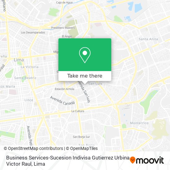 Business Services-Sucesion Indivisa Gutierrez Urbina Victor Raul map