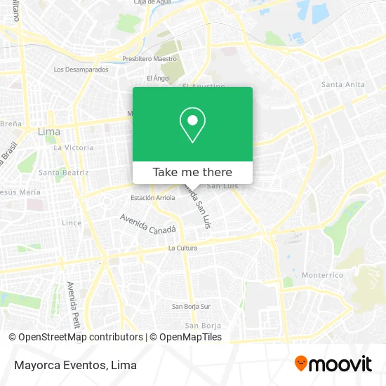 Mayorca Eventos map