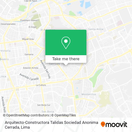 Arquitecto-Constructora Talidas Sociedad Anonima Cerrada map