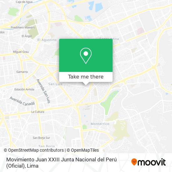 Movimiento Juan XXIII Junta Nacional del Perú (Oficial) map