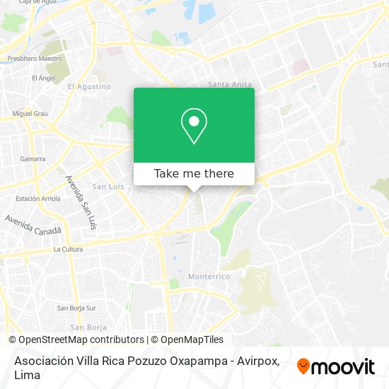 Asociación Villa Rica Pozuzo Oxapampa - Avirpox map