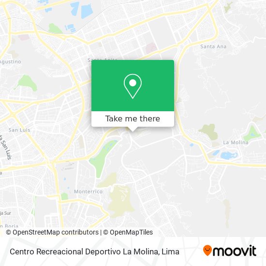 Mapa de Centro Recreacional Deportivo La Molina