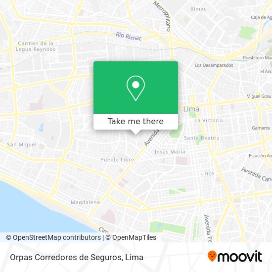 Orpas Corredores de Seguros map