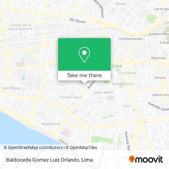 Baldoceda Gomez Luis Orlando map