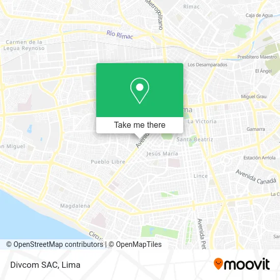 Divcom SAC map