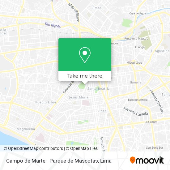 Campo de Marte - Parque de Mascotas map