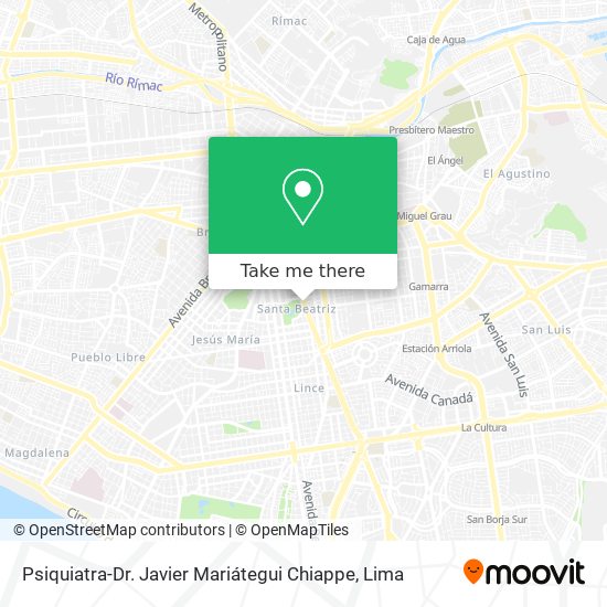 Psiquiatra-Dr. Javier Mariátegui Chiappe map