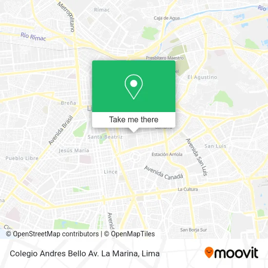 Mapa de Colegio Andres Bello Av. La Marina