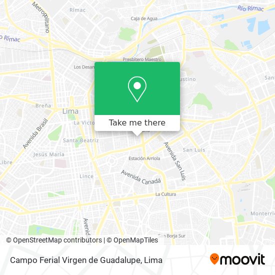 Mapa de Campo Ferial Virgen de Guadalupe