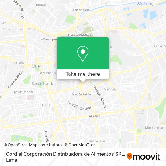 Cordial Corporación Distribuidora de Alimentos SRL map