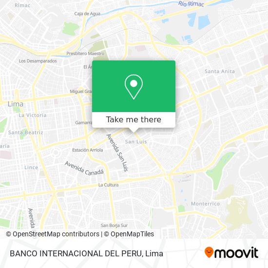 BANCO INTERNACIONAL DEL PERU map