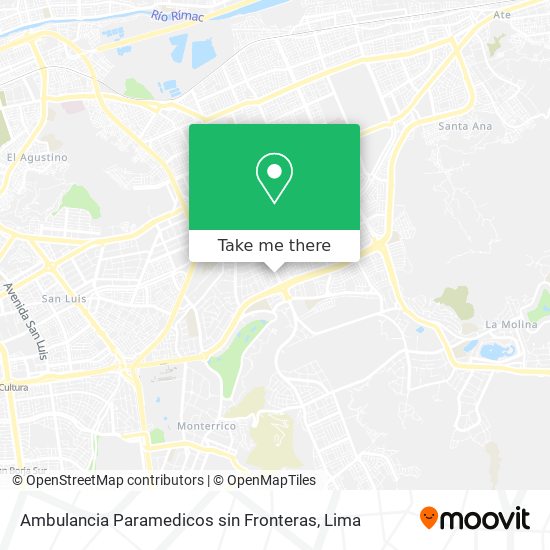 Mapa de Ambulancia Paramedicos sin Fronteras