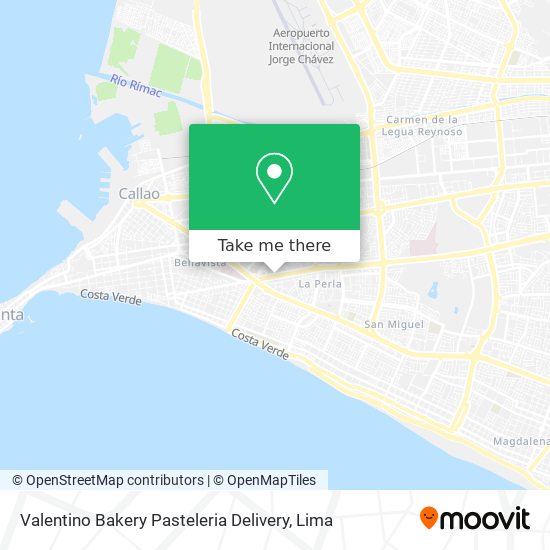Valentino Bakery Pasteleria Delivery map