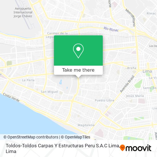 Toldos-Toldos Carpas Y Estructuras Peru S.A.C Lima map
