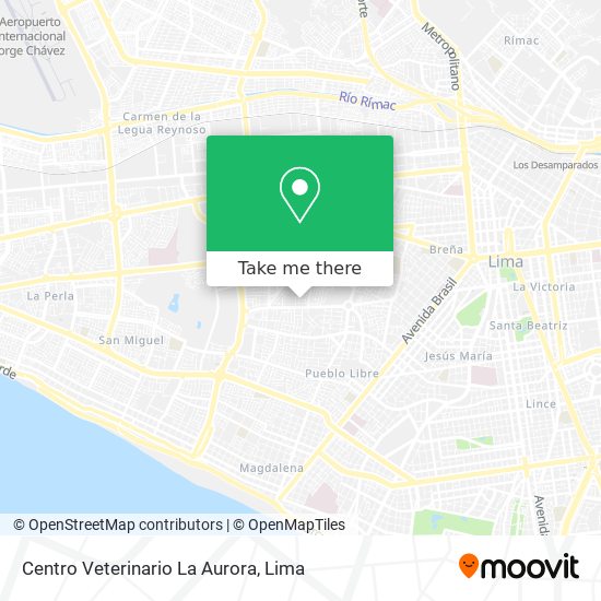 Mapa de Centro Veterinario La Aurora