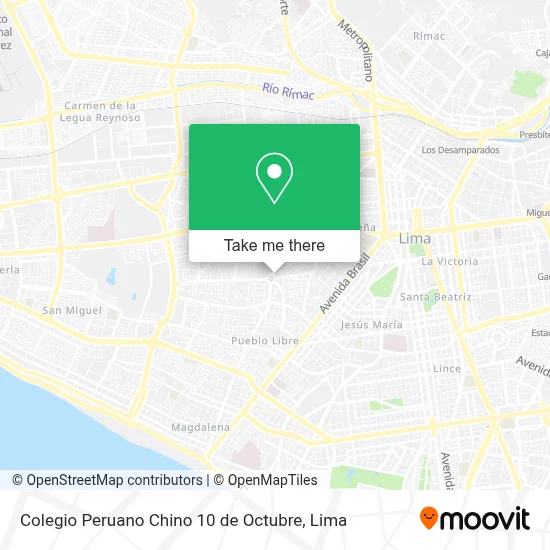 Colegio Peruano Chino 10 de Octubre map