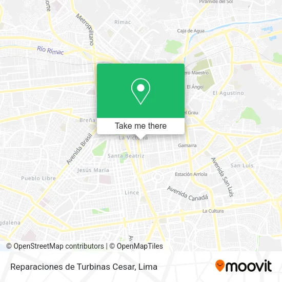 Mapa de Reparaciones de Turbinas Cesar