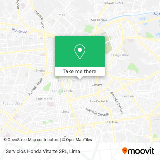 Servicios Honda Vitarte SRL map