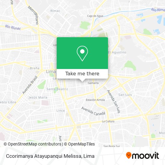 Mapa de Ccorimanya Atayupanqui Melissa