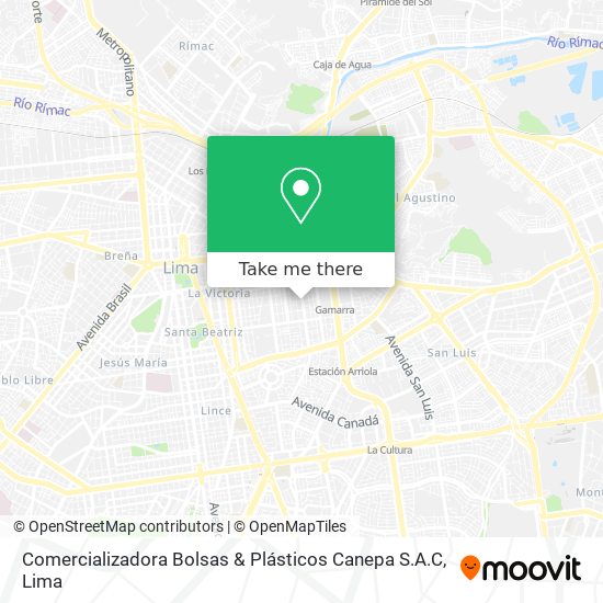 Comercializadora Bolsas & Plásticos Canepa S.A.C map