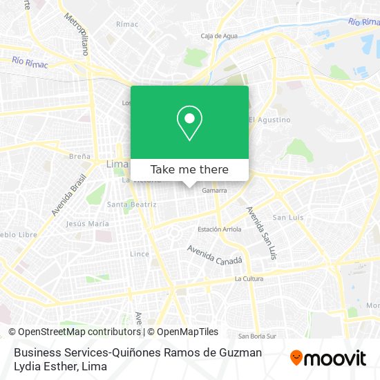 Mapa de Business Services-Quiñones Ramos de Guzman Lydia Esther