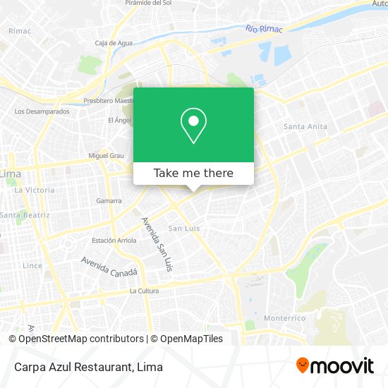 Carpa Azul Restaurant map