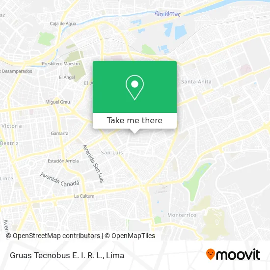 Mapa de Gruas Tecnobus E. I. R. L.