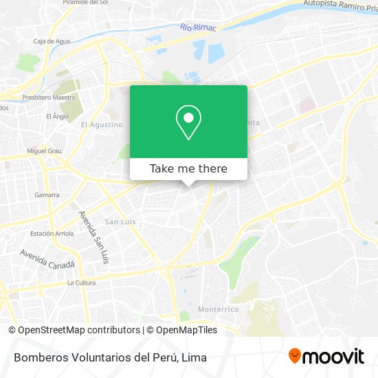Bomberos Voluntarios del Perú map