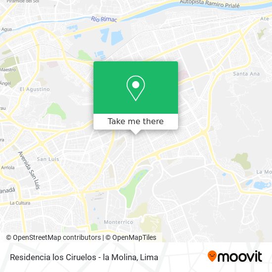 Residencia los Ciruelos - la Molina map