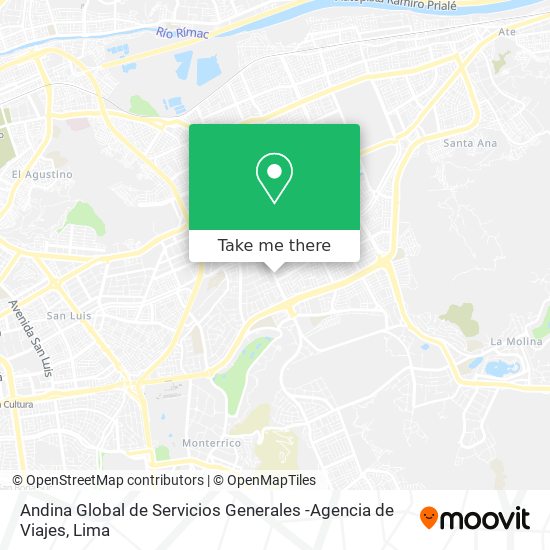 Mapa de Andina Global de Servicios Generales -Agencia de Viajes
