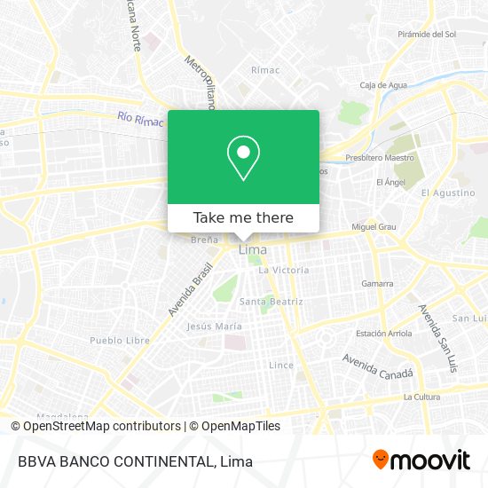 BBVA BANCO CONTINENTAL map