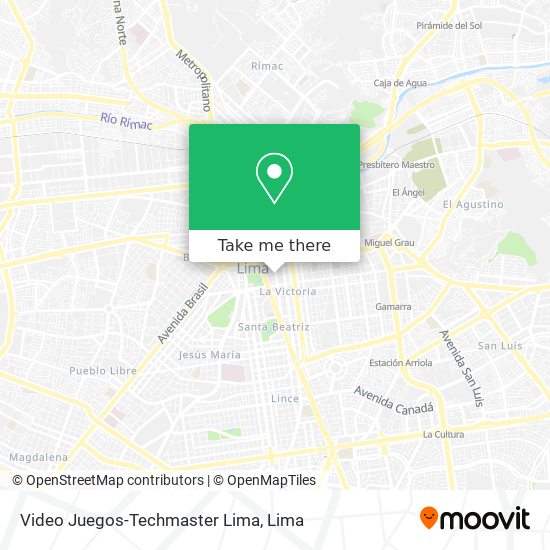 Video Juegos-Techmaster Lima map