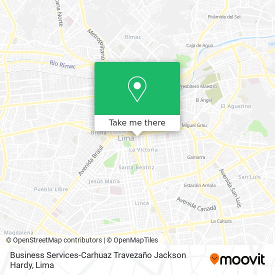 Business Services-Carhuaz Travezaño Jackson Hardy map