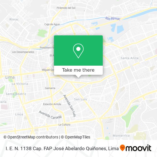 I. E. N. 1138 Cap. FAP José Abelardo Quiñones map
