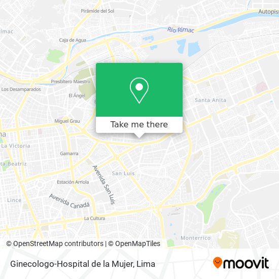 Mapa de Ginecologo-Hospital de la Mujer