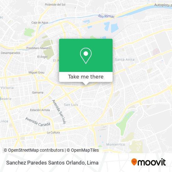 Sanchez Paredes Santos Orlando map