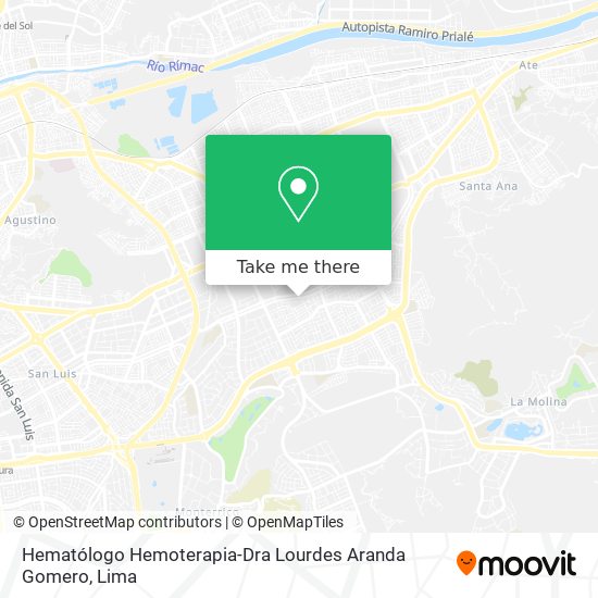 Hematólogo Hemoterapia-Dra Lourdes Aranda Gomero map