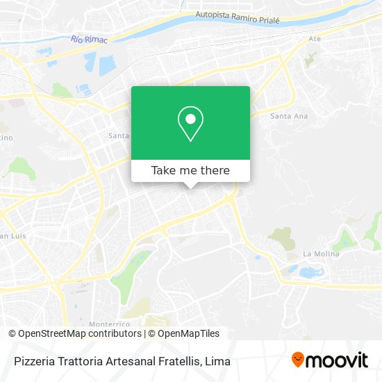 Mapa de Pizzeria Trattoria Artesanal Fratellis