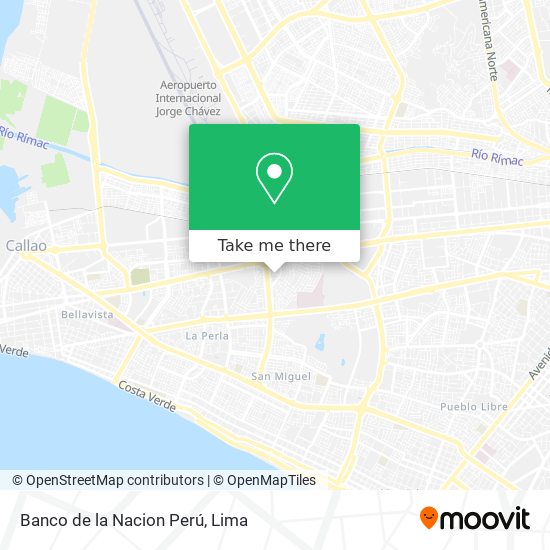 Banco de la Nacion Perú map