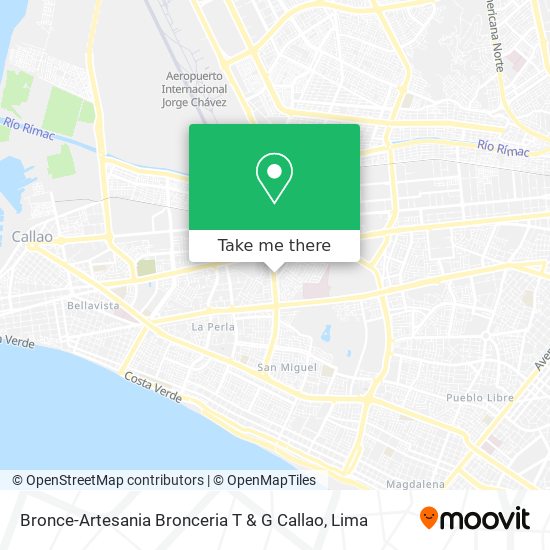 Bronce-Artesania Bronceria T & G Callao map