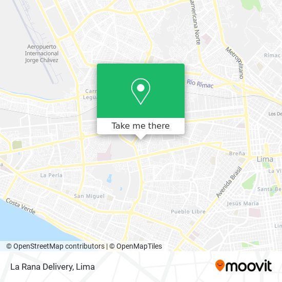 La Rana Delivery map