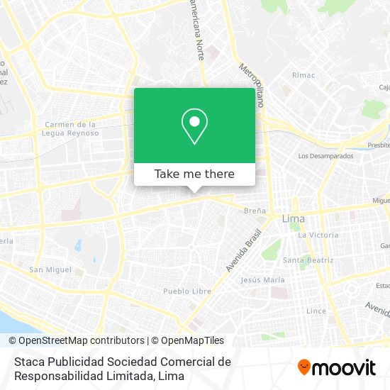 Staca Publicidad Sociedad Comercial de Responsabilidad Limitada map