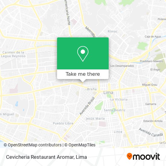 Cevicheria Restaurant Aromar map