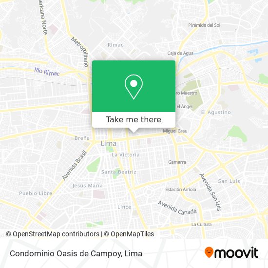 Mapa de Condominio Oasis de Campoy