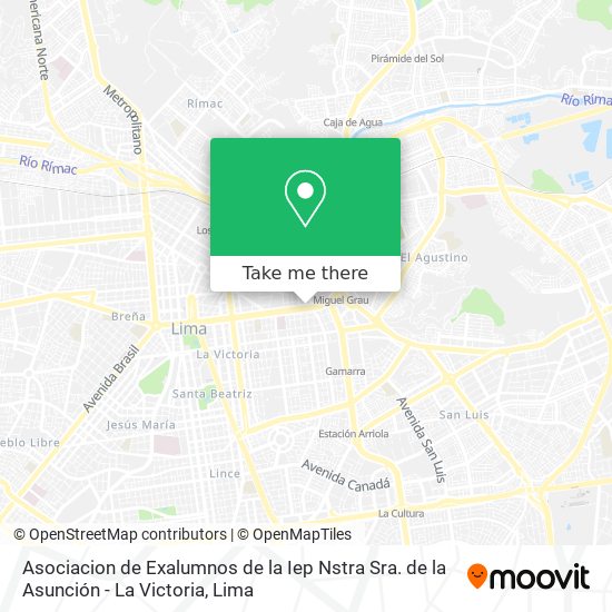Asociacion de Exalumnos de la Iep Nstra Sra. de la Asunción - La Victoria map