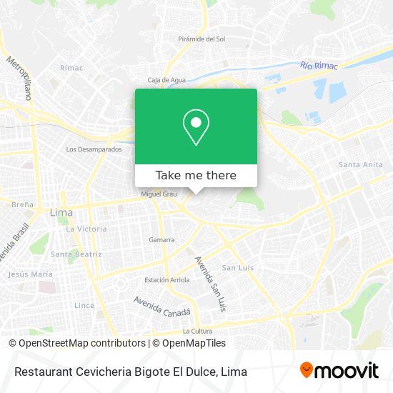 Restaurant Cevicheria Bigote El Dulce map