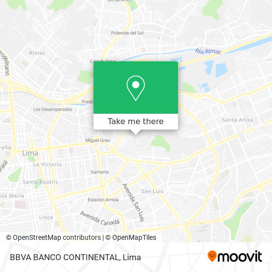 BBVA BANCO CONTINENTAL map