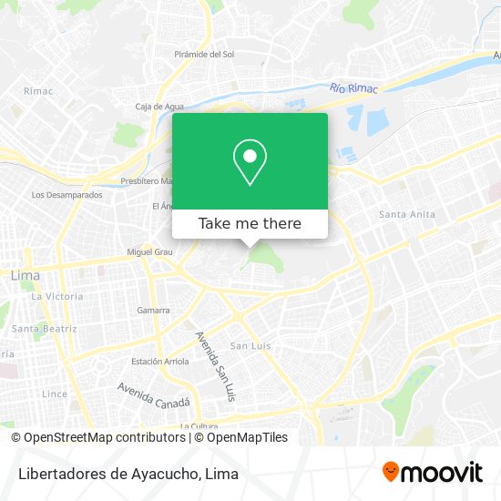 Libertadores de Ayacucho map